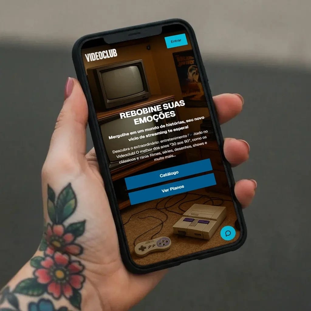 Celular baixando conteúdo para acesso offline